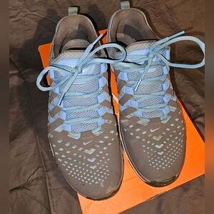 Nike Gray and Blue Athletic Shoes